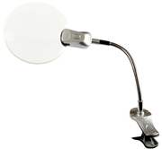 Picture of LENTI D'INGRANDIMENTO CON BRACCIO FLESSIBILE ED ILLUMINAZIONE A 2 LED, FISSAGGIO A MORSETTO